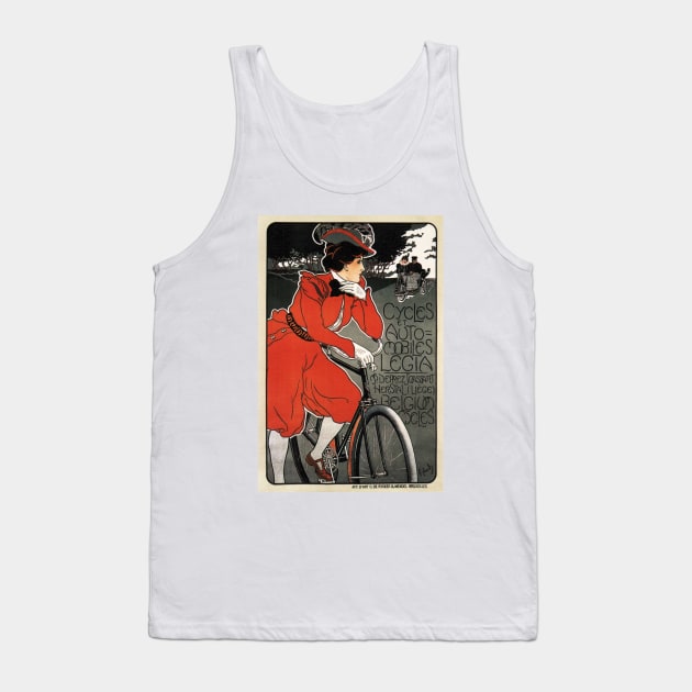 LEGIA Cycles Belgium Art Nouveau Vintage Bicycle Advertisement Tank Top by vintageposters